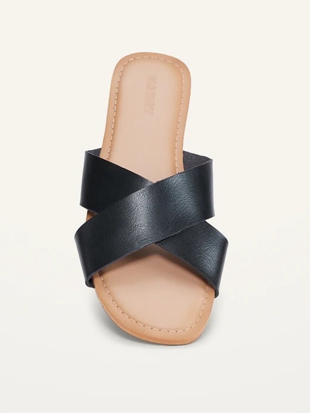 OLD NAVY LEATHER CROSS STRAP SANDALS Preloved